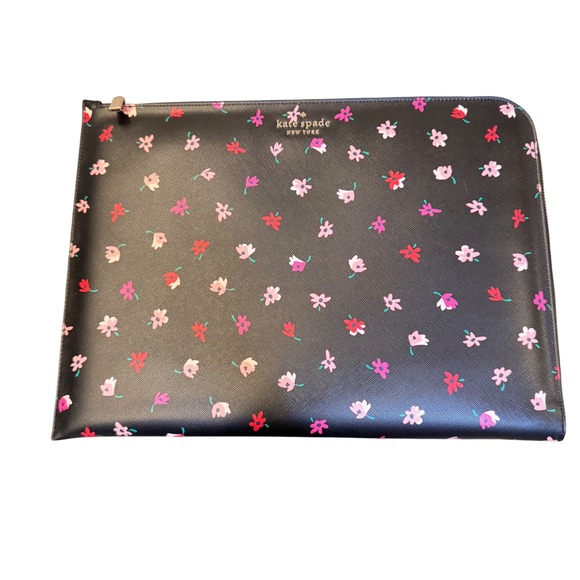 kate spade Accessories - kate spade Black Floral Laptop Case